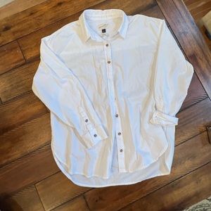 Women’s oversized button down shirt